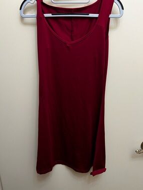 Sleeveless Burgundy Tank Dress